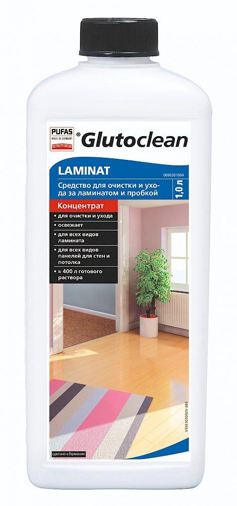 Средство для очистки и ухода за ламинатом и пробкой, концентрат "Glutoclean", 1 л
