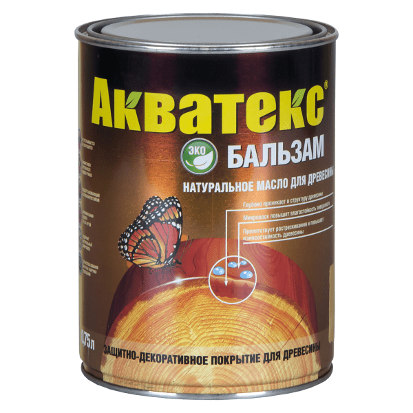 Масло для древесины "Акватекс-бальзам" (0,75л) - тик