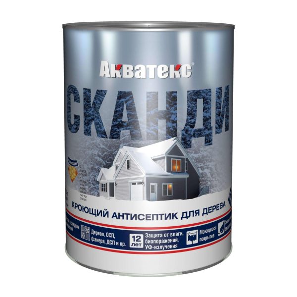 Состав "Акватекс СКАНДИ" (кроющий антисептик для дерева) 0,75 л