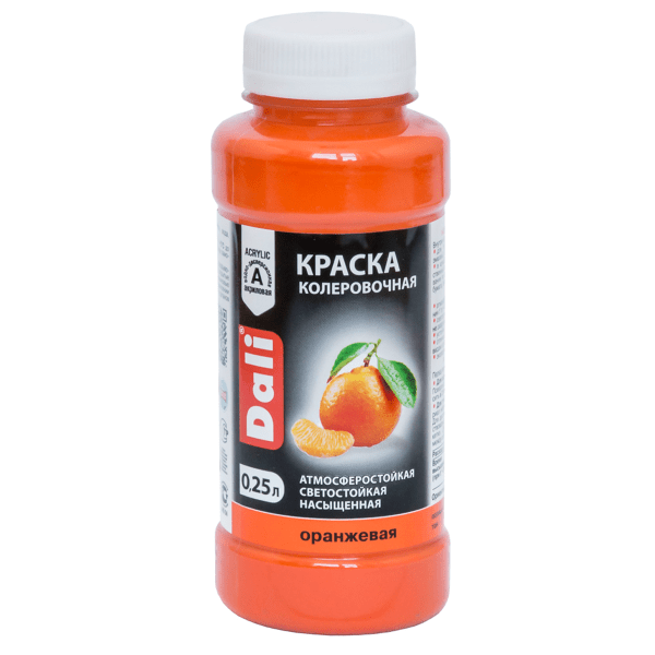 Краска колеровочная "DALI", оранжевый, (0,25 л)
