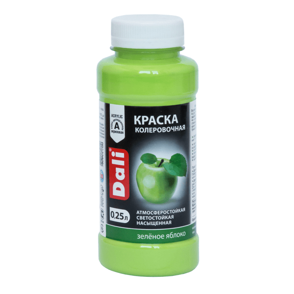 Краска колеровочная "DALI", зелёное яблоко, (0,25 л)