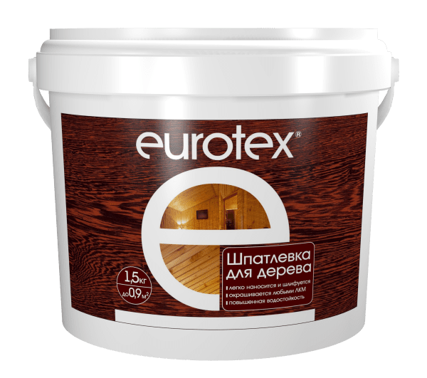 Шпатлевка для дерева "Eurotex", белый(1,5 кг)